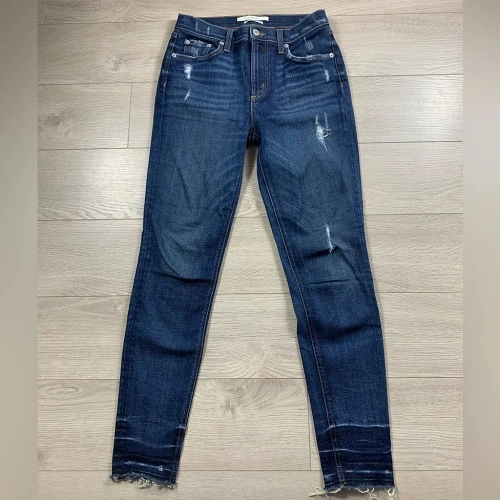 REVOLVE Tularosa Nora High Rise Raw Hem Distressed Jeans in Delhi - Picture 2 of 15